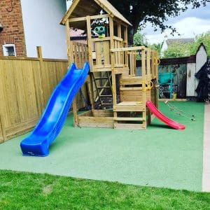 Climbing Frame Installed on Green Colourbound Surface