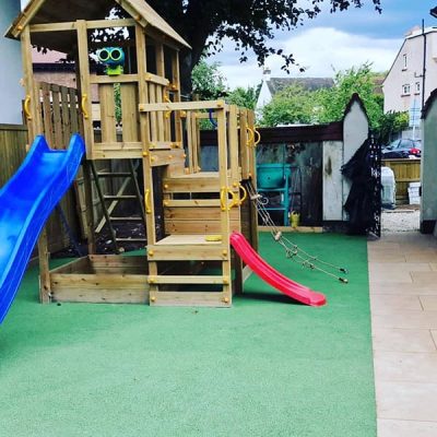 Green Colourbound Surface Under Play Area