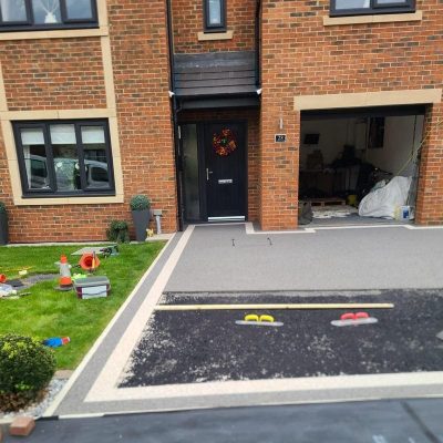 In Progess Resin Bound Stone Driveway Installation
