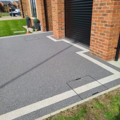 Resin Bound Stone Driveway Complete - From Right