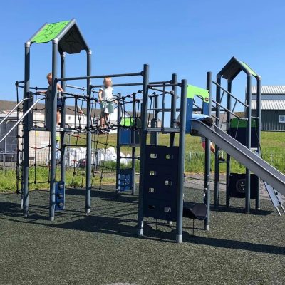 Rubber Mulch Play Area Surfacing - On Climbing Frame